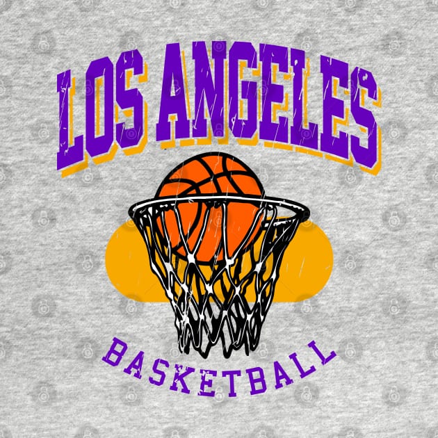 Vintage Los Angeles Basketball by funandgames